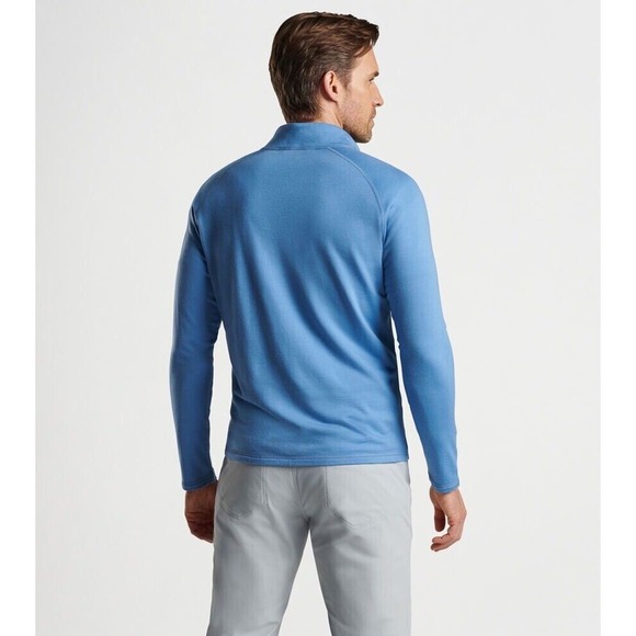 Peter Millar Excursionist Flex Performance Q-Zip Pullover Merino Wool Teal XXL - Picture 11 of 16